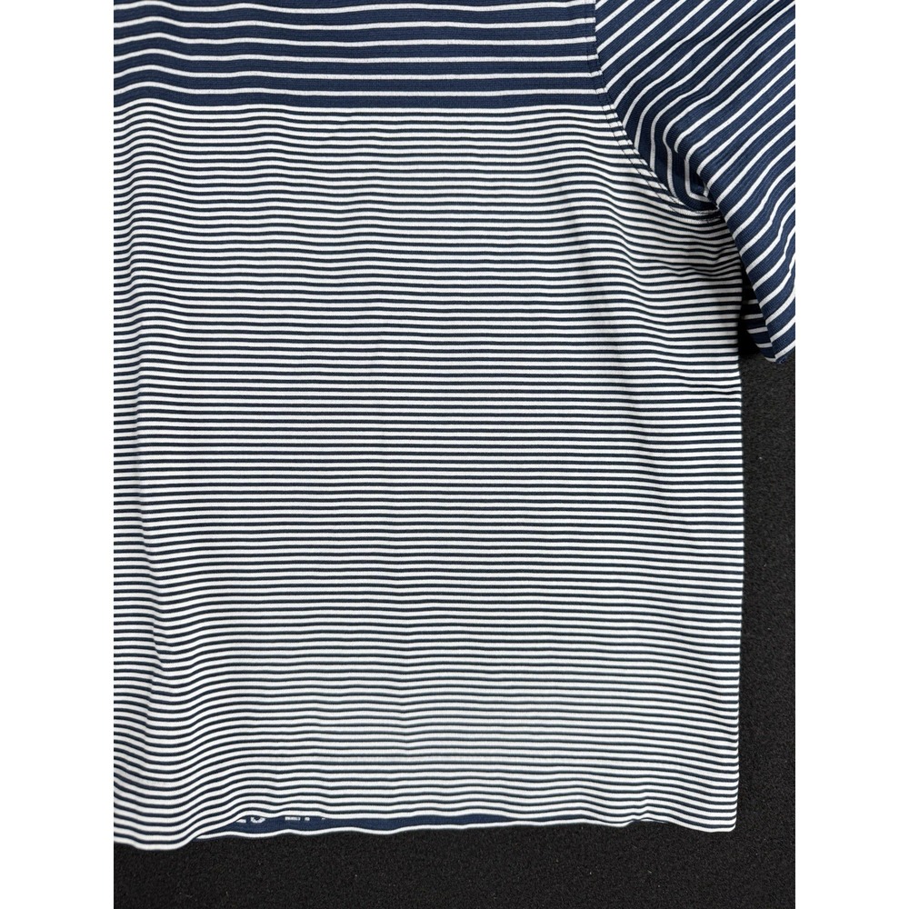Lululemon Seamless Classic Fit Mariner Stripe Cropped T-Shirt Top Sz M Club Blue - Picture 6 of 13